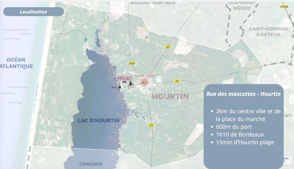 vente Terrain - 689 m² Hourtin (33990)