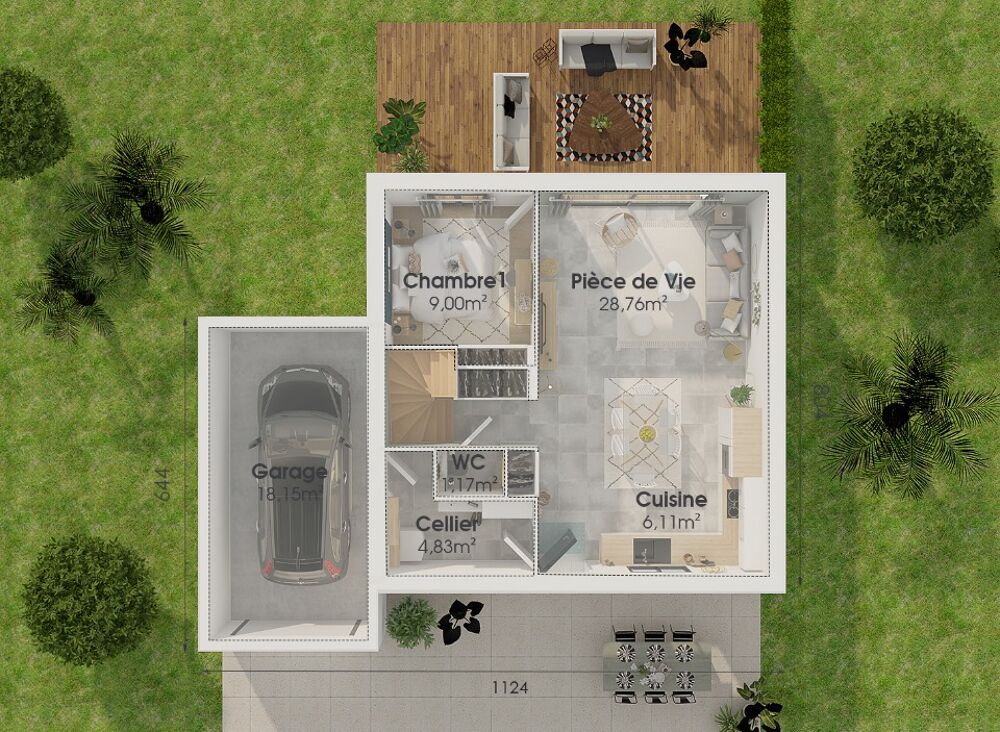vente Maison - 5 pièce(s) - 98 m² Lunel (34400)