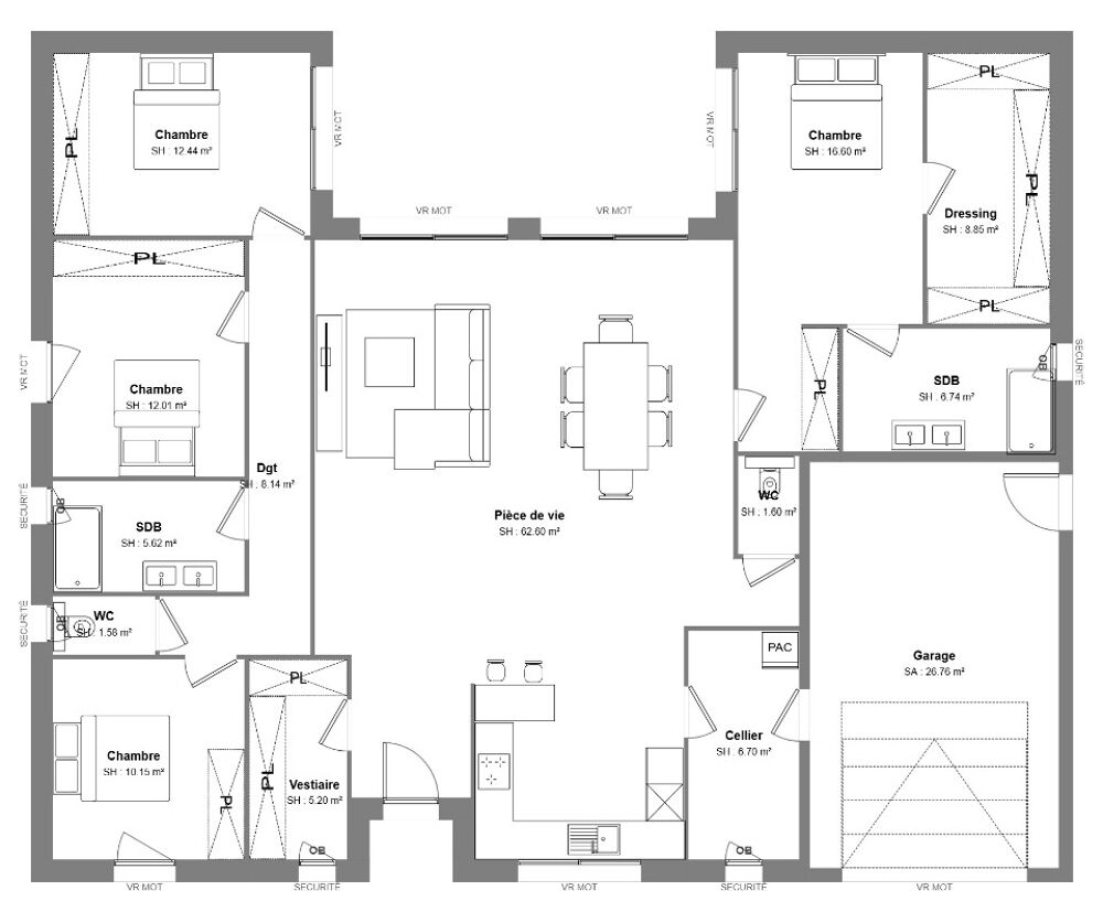 vente Maison - 7 pièce(s) - 158 m² La Membrolle-sur-Choisille (37390)