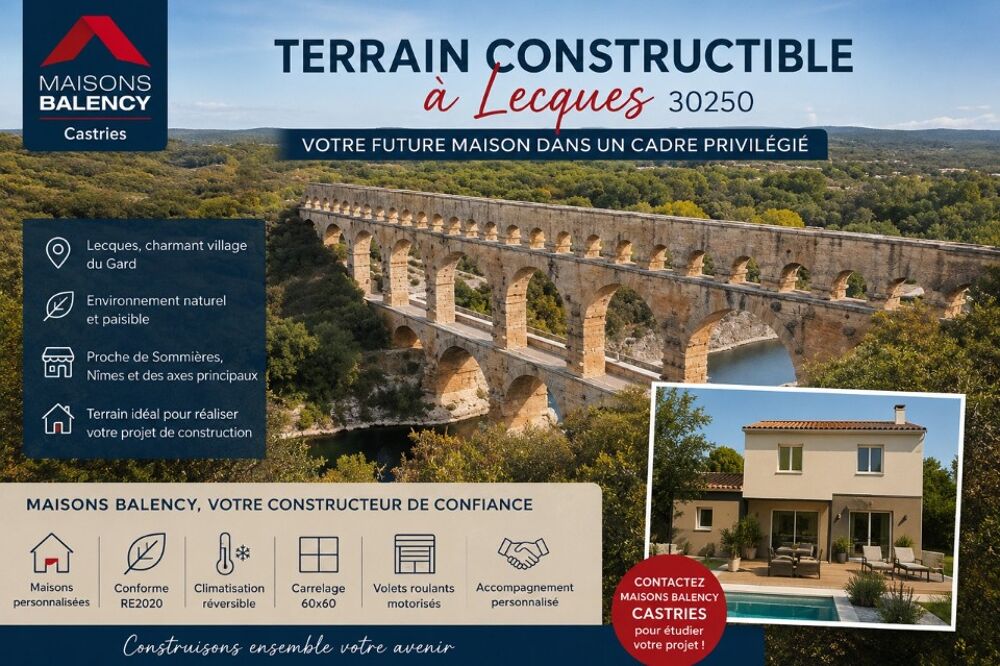 vente Terrain - 516 m² Lecques (30250)