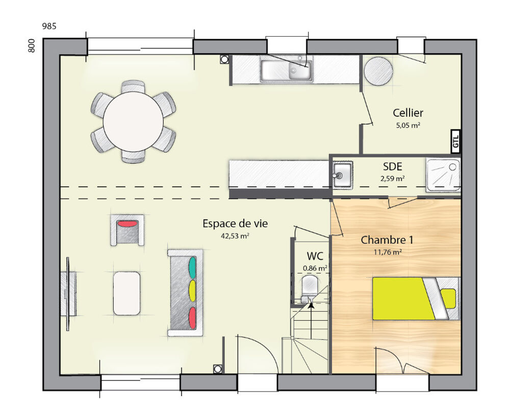 VENTE d'une maison de 7 pièces (124 m²) à Jouy-le-Moutie....