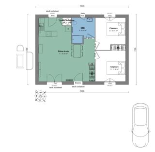  Maison à vendre 3 pièces 60 m²