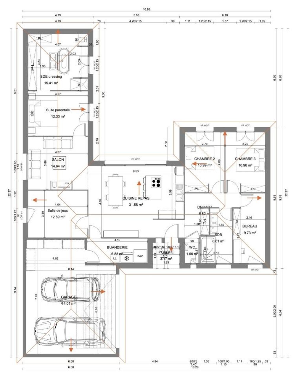 vente Maison - 6 pièce(s) - 141 m² Grièges (01290)