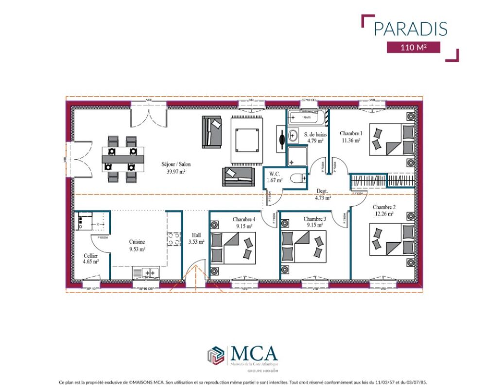 vente Maison - 4 pièce(s) - 100 m² Castres-Gironde (33640)