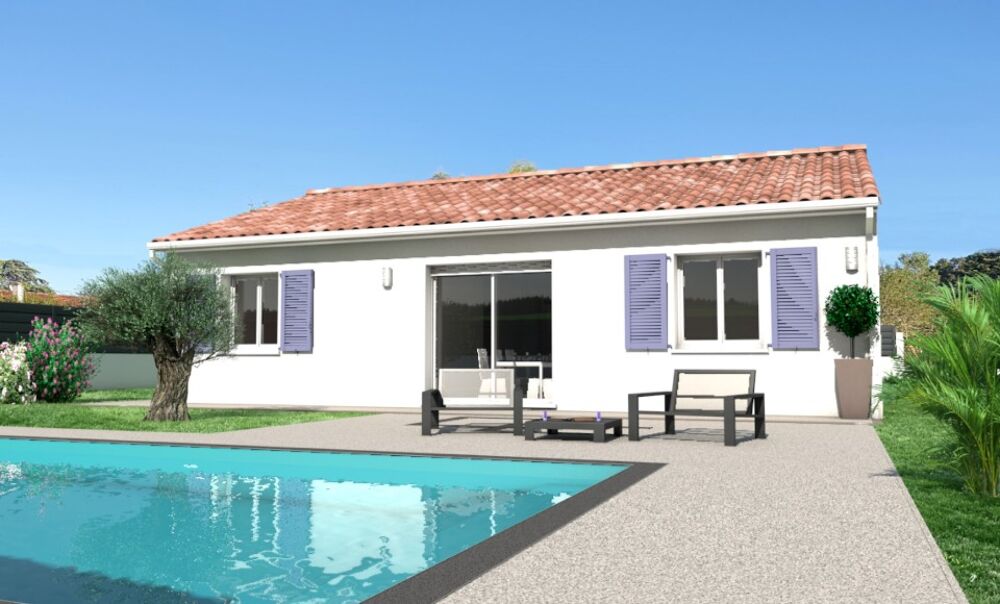 Le modèle Rosée 72 m² de plain-pied, à l'esthétique sobr....