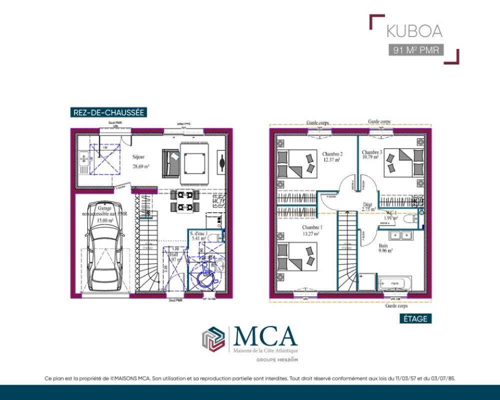 MAISON À CONSTRUIRE DE 91 M² À BARON AVEC 4 PIÈCES <....