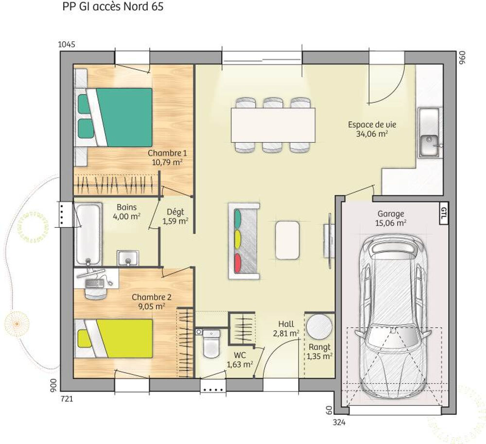 Maison a louer eragny - 4 pièce(s) - 65 m2 - Surfyn