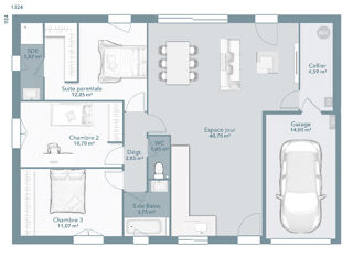  Maison 4 pices 90 m Preixan