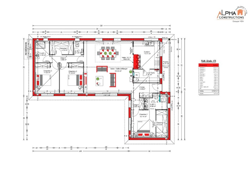 vente Maison - 4 pièce(s) - 120 m² Bourg (33710)