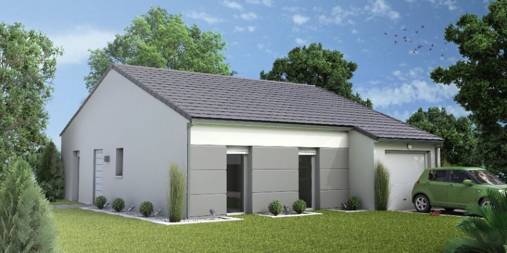 Maison compacte avec son débord de toit. Le style en plu....