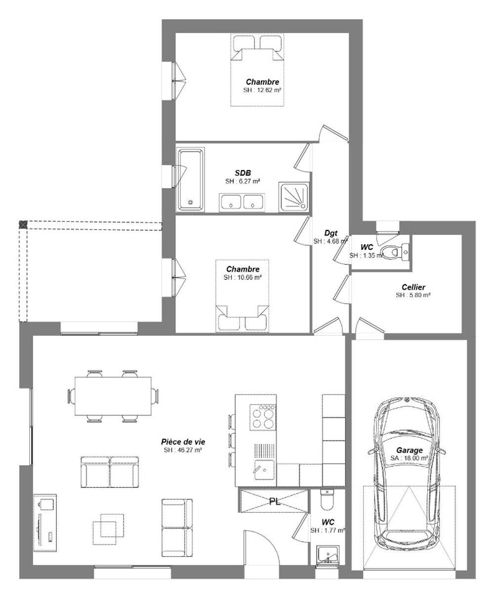 vente Maison - 4 pièce(s) - 89 m² Montbazon (37250)