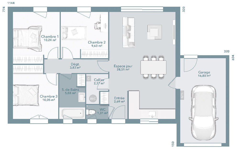 vente Maison - 4 pièce(s) - 73 m² Gignac (34150)