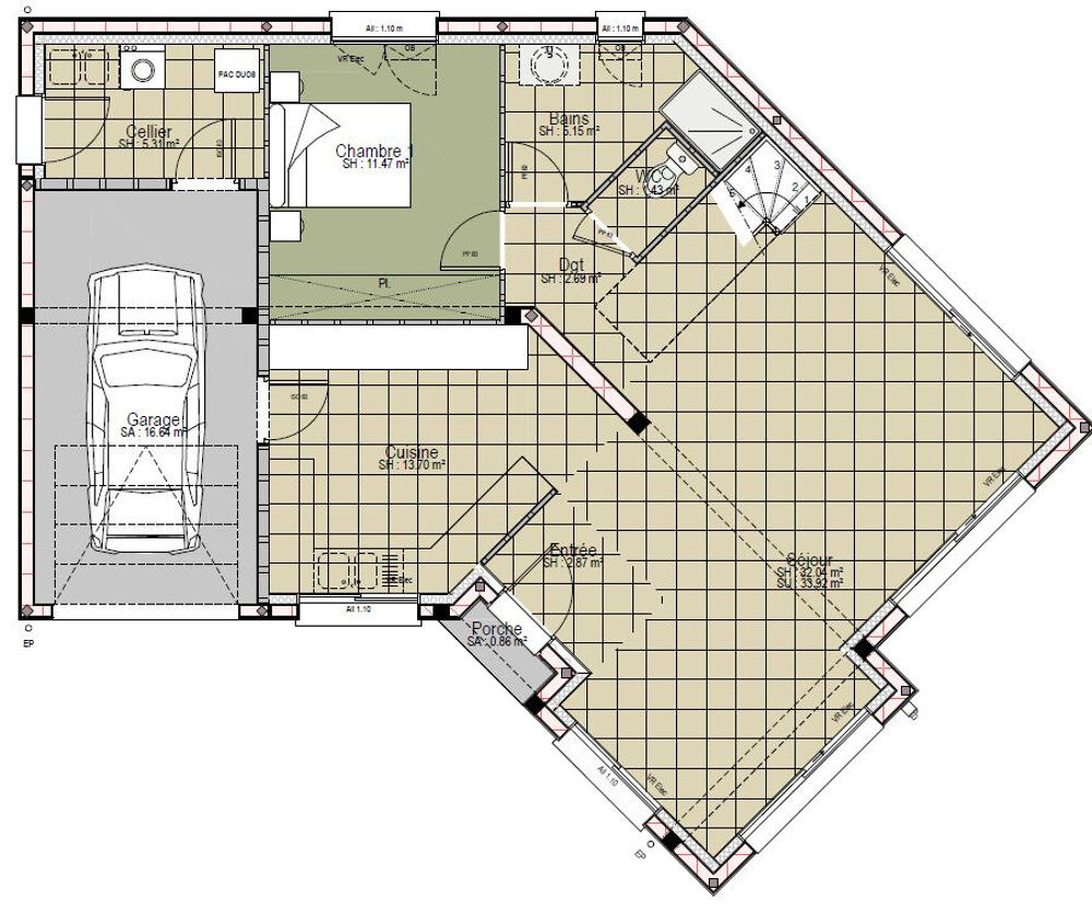 MAISON À CONSTRUIRE DE 119 M² IDÉALEMENT SITUÉE AU MANS<....