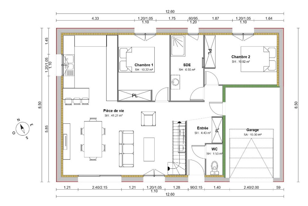 vente Maison - 5 pièce(s) - 70 m² Trouville-sur-Mer (14360)