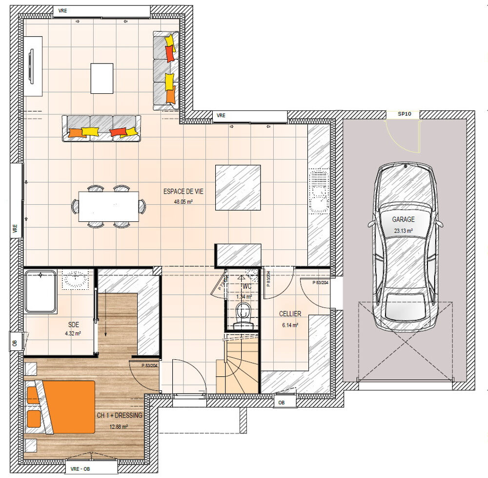 vente Maison - 5 pièce(s) - 127 m² Gesté (49600)