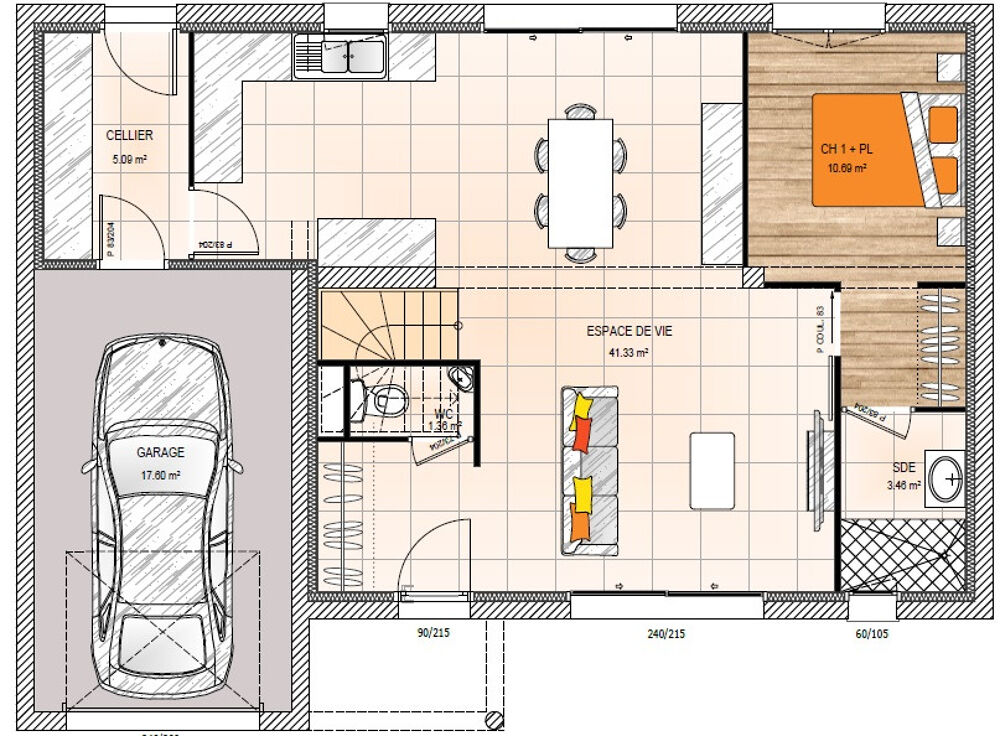 vente Maison - 5 pièce(s) - 110 m² Saint-Macaire-en-Mauges (49450)