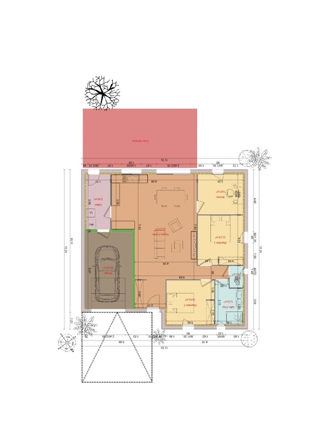 MAISON À CONSTRUIRE DE 90 M² AVEC 4 PIÈCES PROCHE DE TOU....