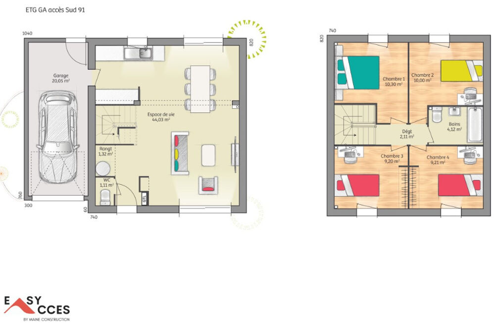 MAISON À CONSTRUIRE DE 91 M² PROCHE LE MANS, 5 PIÈCES<BR....