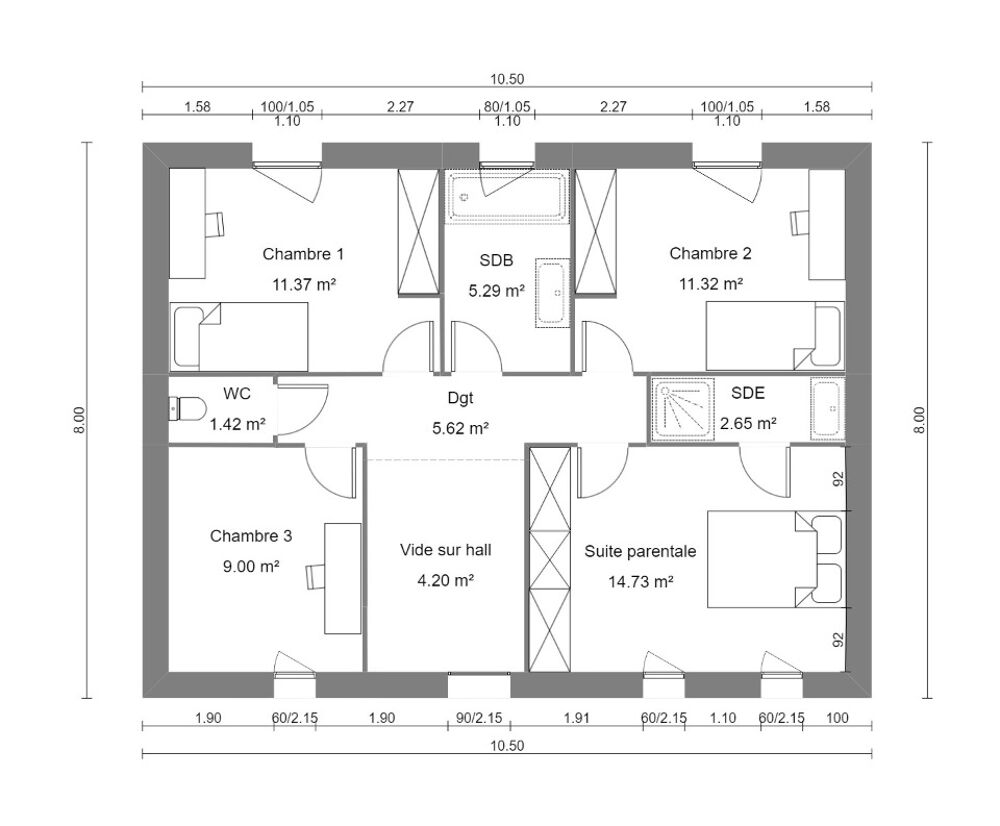 vente Maison - 3 pièce(s) - 130 m² Marquion (62860)
