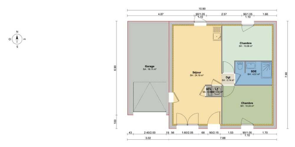 vente Maison - 3 pièce(s) - 50 m² Beaumont-le-Roger (27170)