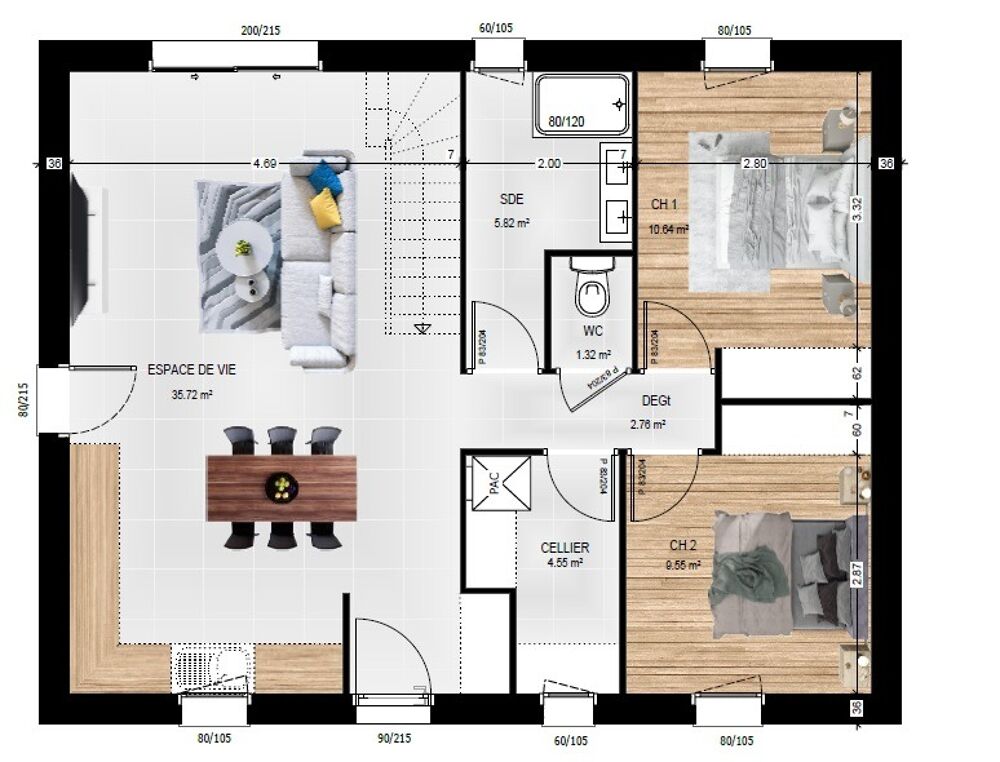 vente Maison - 4 pièce(s) - 70 m² Martigné-Briand (49540)