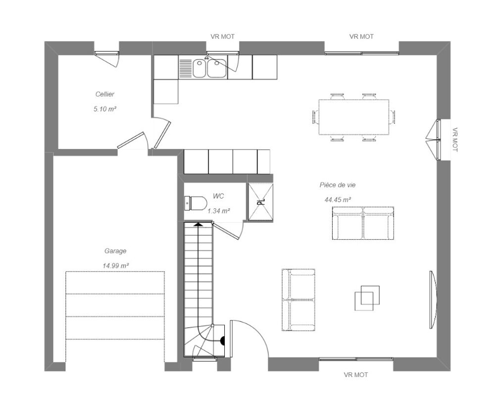 Monts : maison T5 (110 m²) en vente Proche de Tours ....