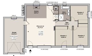  Maison � vendre 3 pi�ces 88 m�