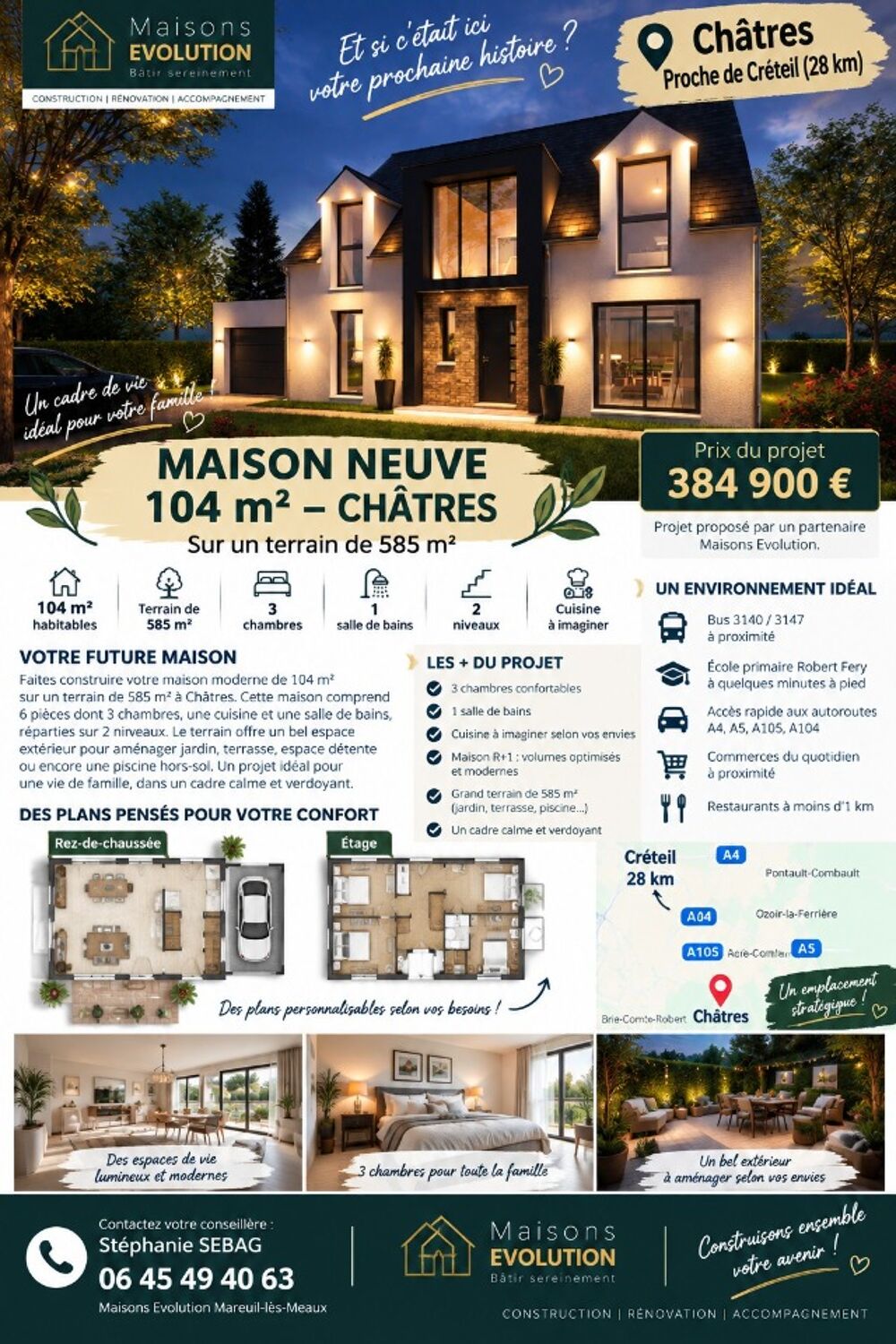 vente Maison - 4 pièce(s) - 104 m² Châtres (77610)