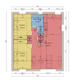  Maison 3 pièces 60 m² Marcilloles