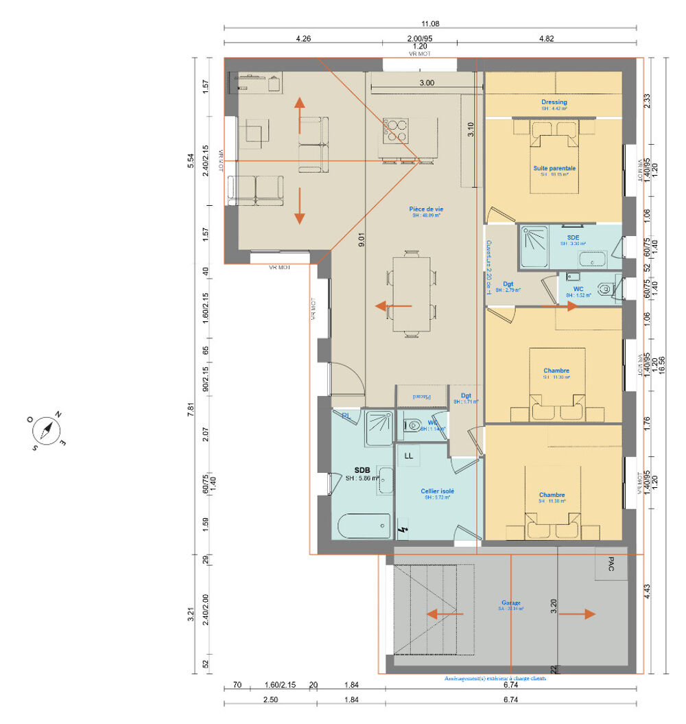 MAISON À CONSTRUIRE DE 113 M² À GUAINVILLE, 5 PIÈCES, PR....