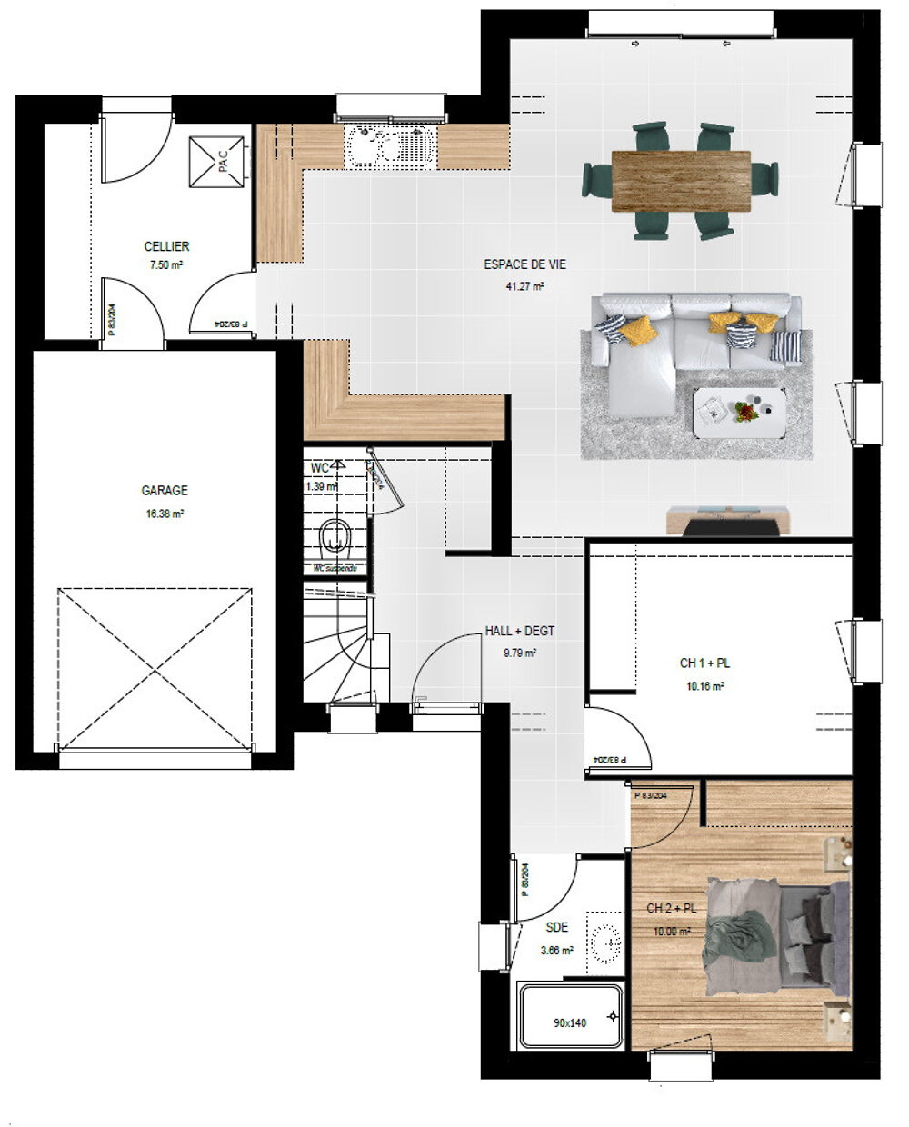 vente Maison - 5 pièce(s) - 132 m² Lézigné (49430)
