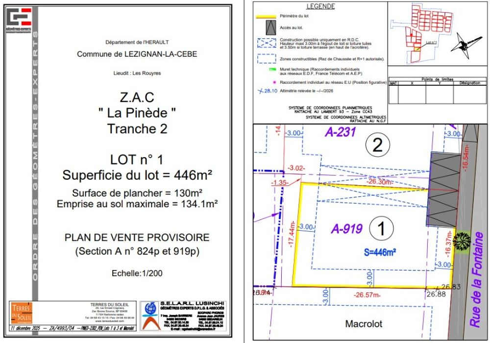 VENTE d'une maison F5 (120 m²) à Lézignan-la-Cèbe Id....