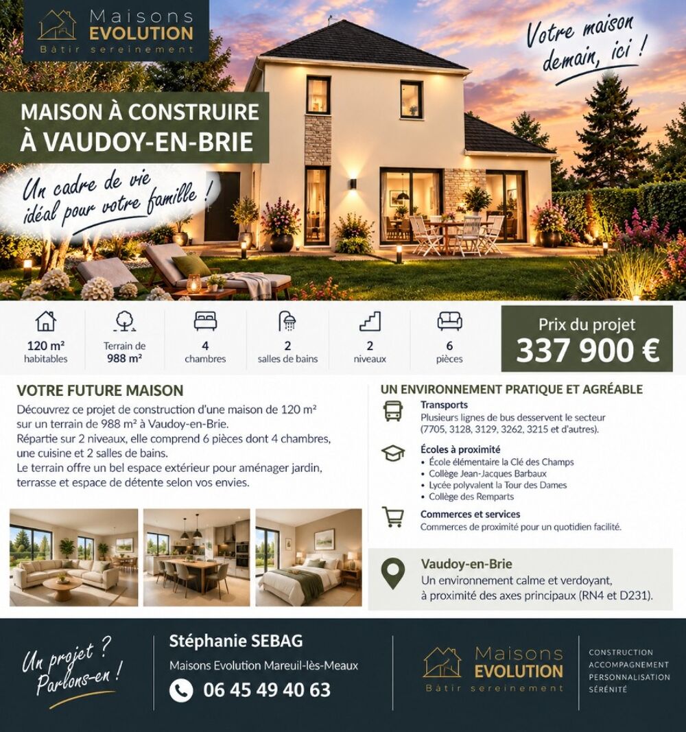 vente Maison - 5 pièce(s) - 98 m² Vaudoy-en-Brie (77141)