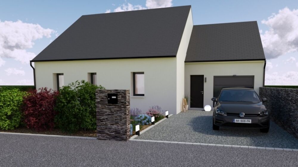 Maison avec comble à aménager avec décroché. A l'entrée ....