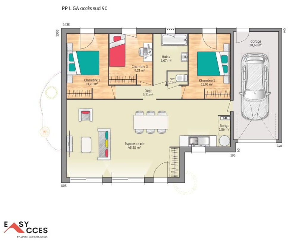 MAISON À CONSTRUIRE DE 90 M² IDÉALEMENT SITUÉE À FERCÉ-S....
