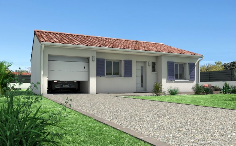 Le modèle Rosée 72 m² de plain-pied, à l'esthétique sobr....