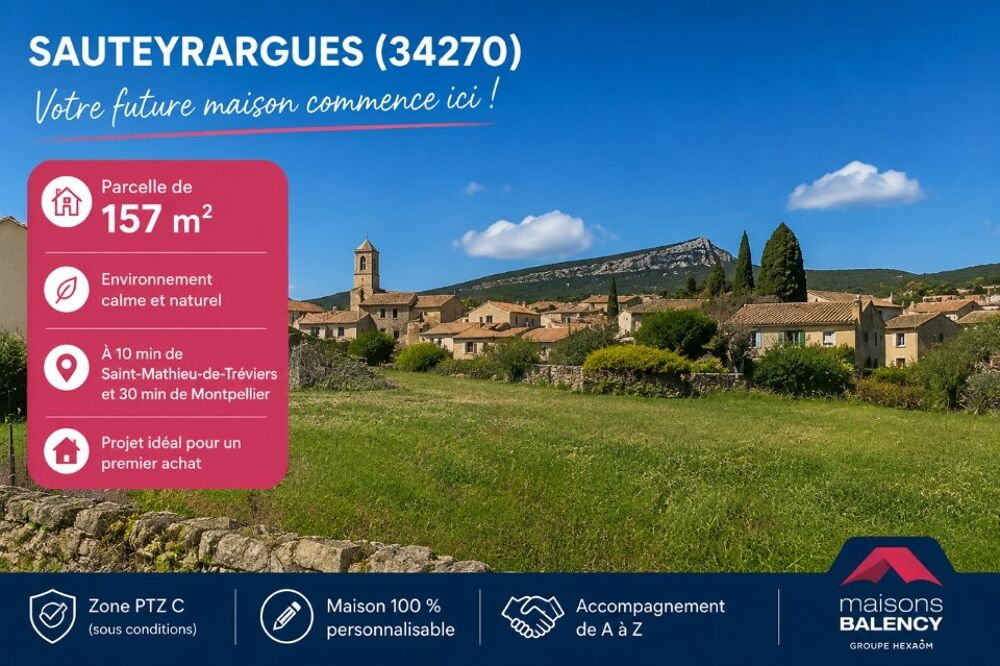 MAISON À CONSTRUIRE DE 75 M² DANS UN EMPLACEMENT PRIVILÉ....