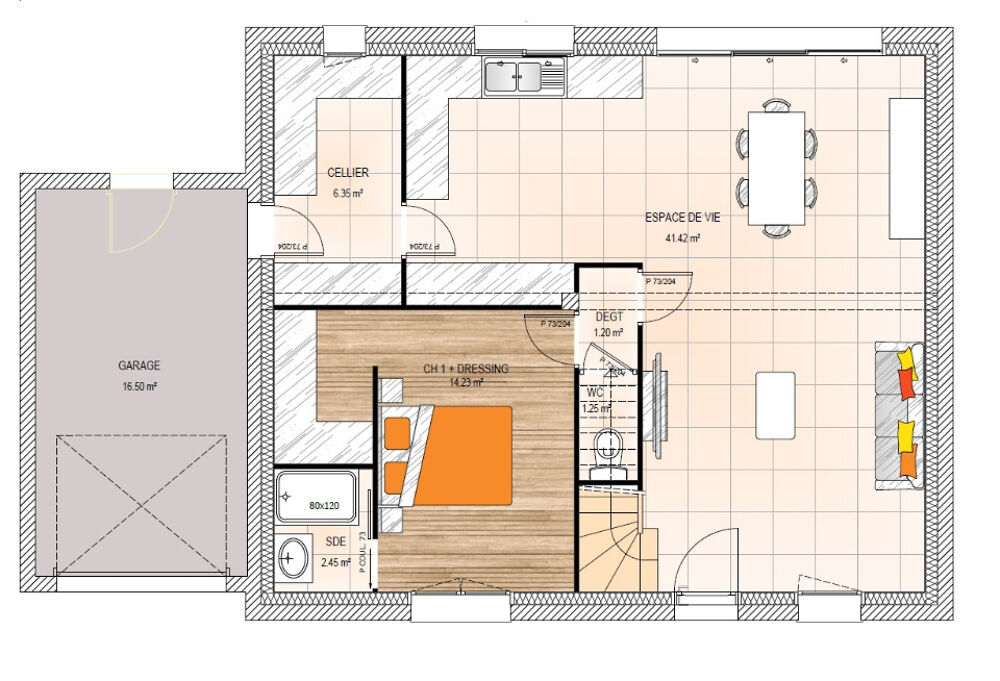 vente Maison - 5 pièce(s) - 95 m² Baugé (49150)