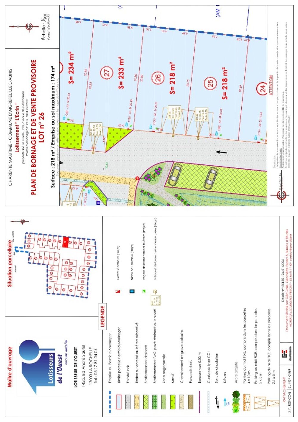 vente Terrain - 218 m² Aigrefeuille-d'Aunis (17290)