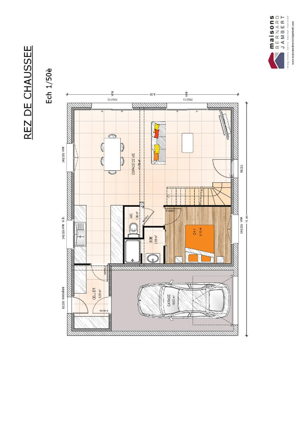 vente Maison - 5 pièce(s) - 100 m² Corné (49630)