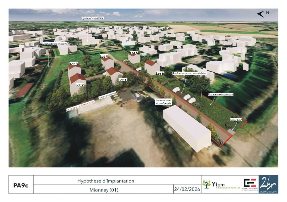 vente Terrain - 450 m² Mionnay (01390)