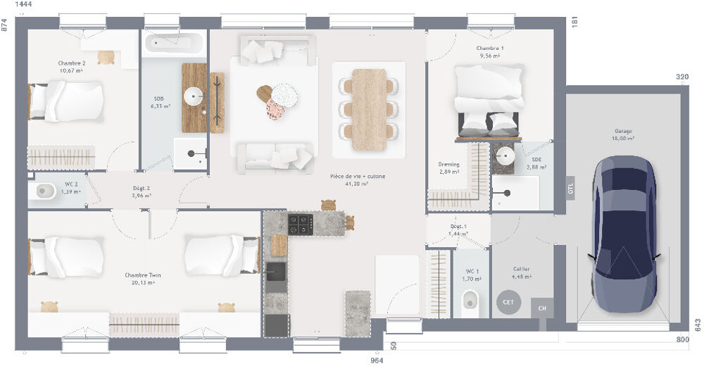 vente Maison - 5 pièce(s) - 105 m² Épégard (27110)