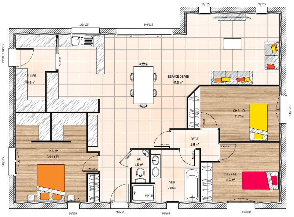 MAISON À CONSTRUIRE DE 115 M² PROCHE DE CHOLET, 5 PIÈCES....