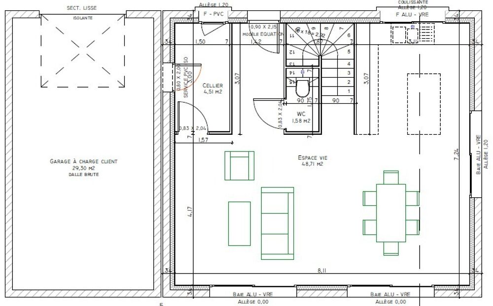 PROJET VILLA À ÉTAGE DE 108 m² À SAINT-MARCEL-LÈS-VALENC....