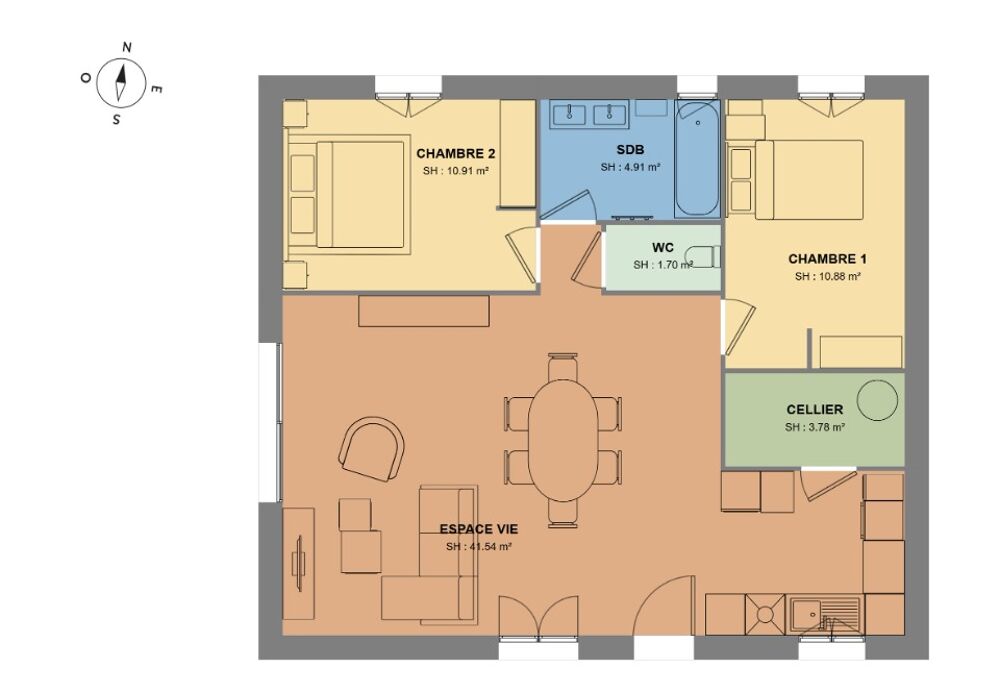 vente Maison - 3 pi�ce(s) - 73 m� La Motte-de-Galaure (26240)