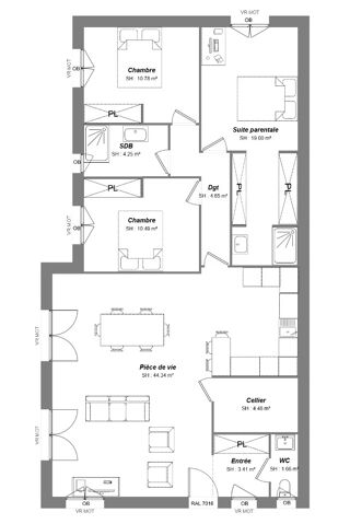  Maison 6 pièces 103 m² Sorigny