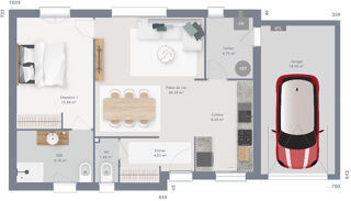  Maison  vendre 3 pices 60 m