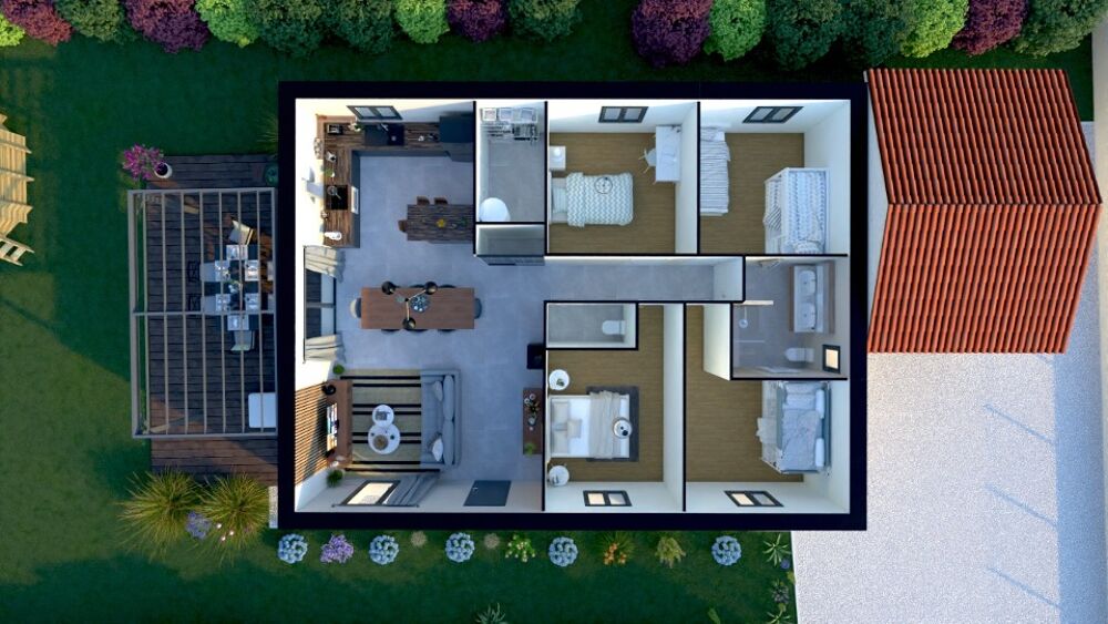 Maison neuve 93 M2 avec jardin à ALBON (26140) Vous ....
