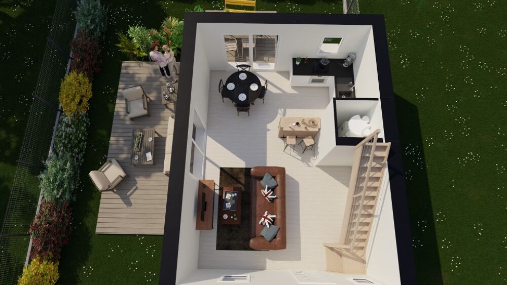Maison à construire compacte 57 m² avec 2 belles chambre....
