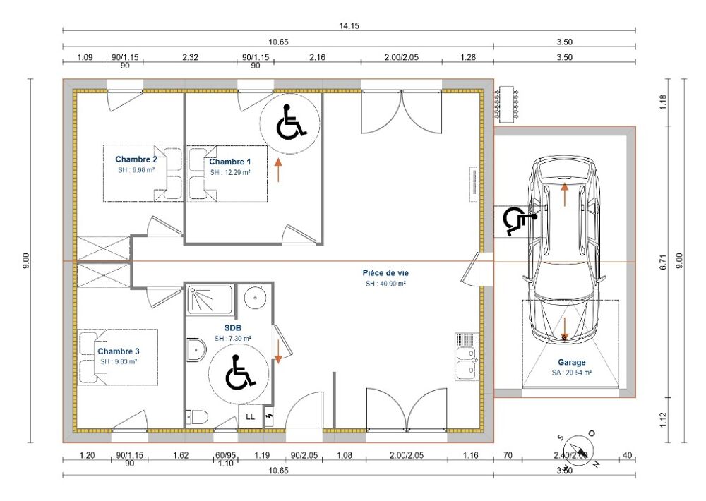 vente Maison - 4 pièce(s) - 80 m² Bréval (78980)